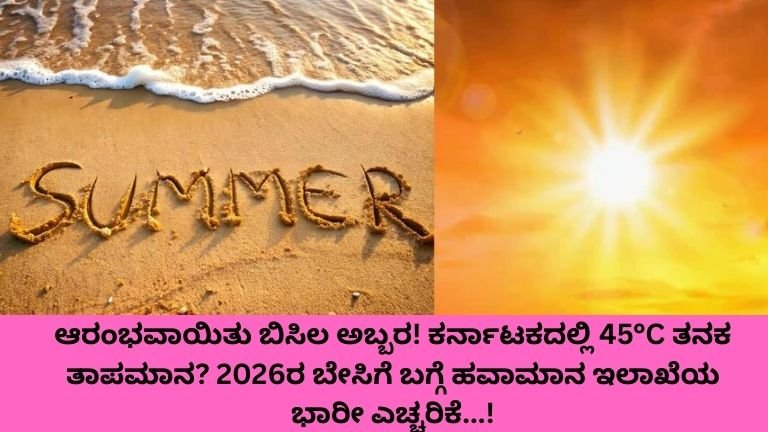 2026ರ ಬೇಸಿಗೆ ಬಗ್ಗೆ ಹವಾಮಾನ ಇಲಾಖೆಯ ಭಾರೀ ಎಚ್ಚರಿಕೆ
