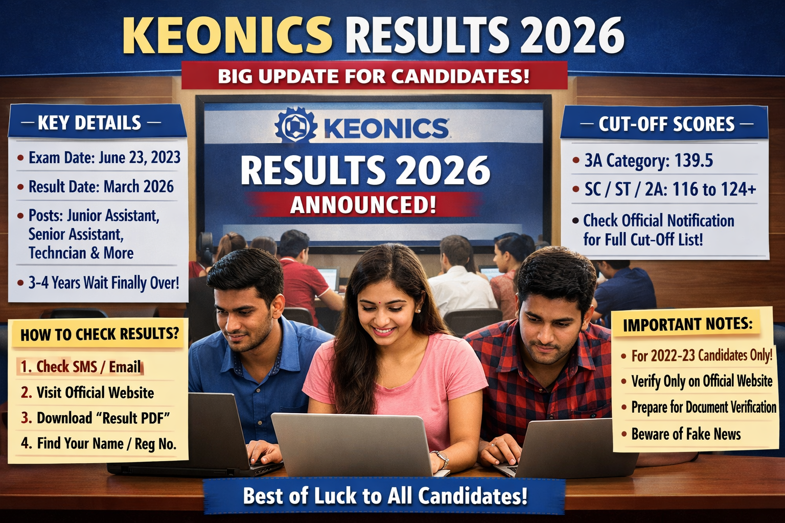 KEONICS results 2026 announcement scene