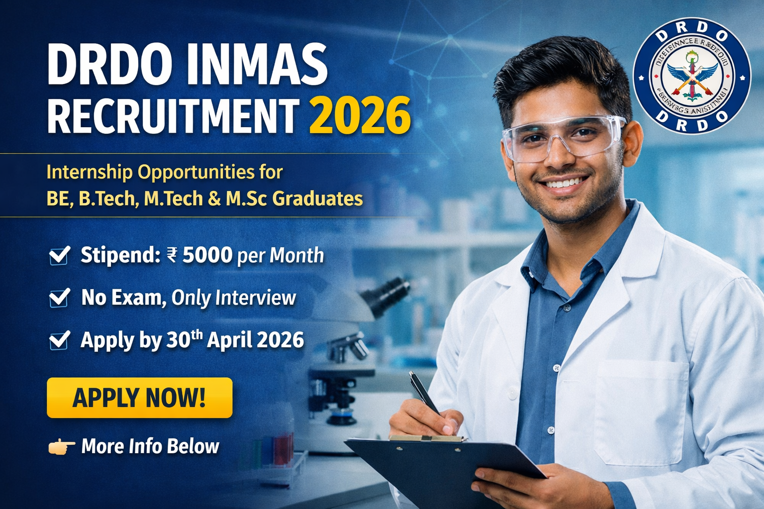 DRDO INMAS recruitment 2026 promotion