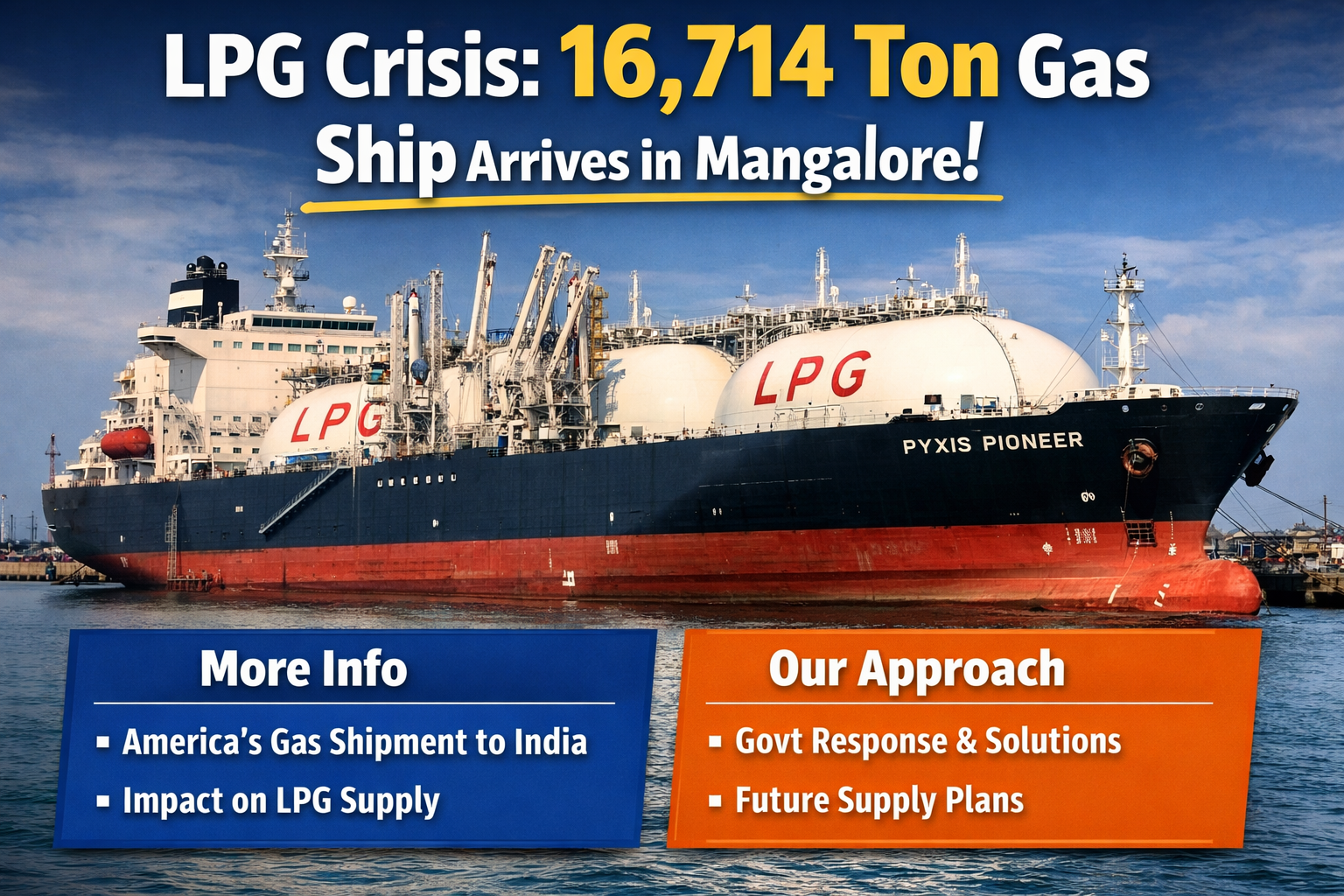 LPG crisis: giant ship arrives in Mangalore