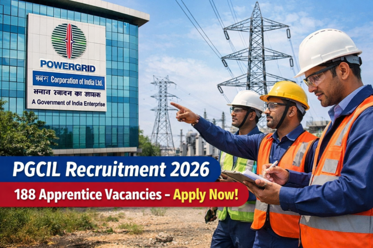 “PGCIL Recruitment 2026 – 188 Apprentice Vacancies