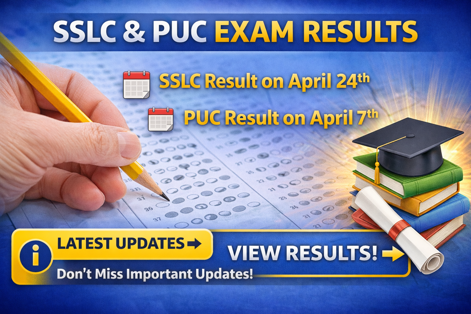 sslc & puc exam results announcement